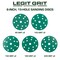 Legit Grit 6 inch Sand paper Disc, 15-Hole, Mixed Grit - Sample, GRITS: 80/120/150/180/220 2 of each, 10PK LG6-15SAMP1-10 - alternate 1